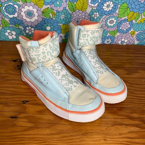 ##RARE## Vintage Royal Elastics High Top Velcro Closure Sneakers Size:6.5 - Picture 1 of 16
